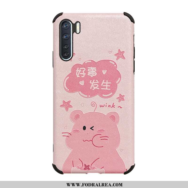 Fodral Oppo A91 Skydd Silikon Trend, Skal Oppo A91 Nubuck Rosa