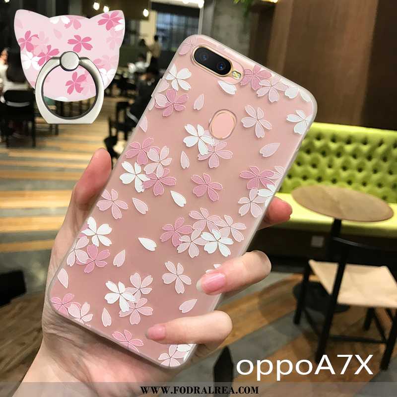 Fodral Oppo Ax7 Mjuk Liten Super, Skal Oppo Ax7 Transparent Mobil Telefon Rosa