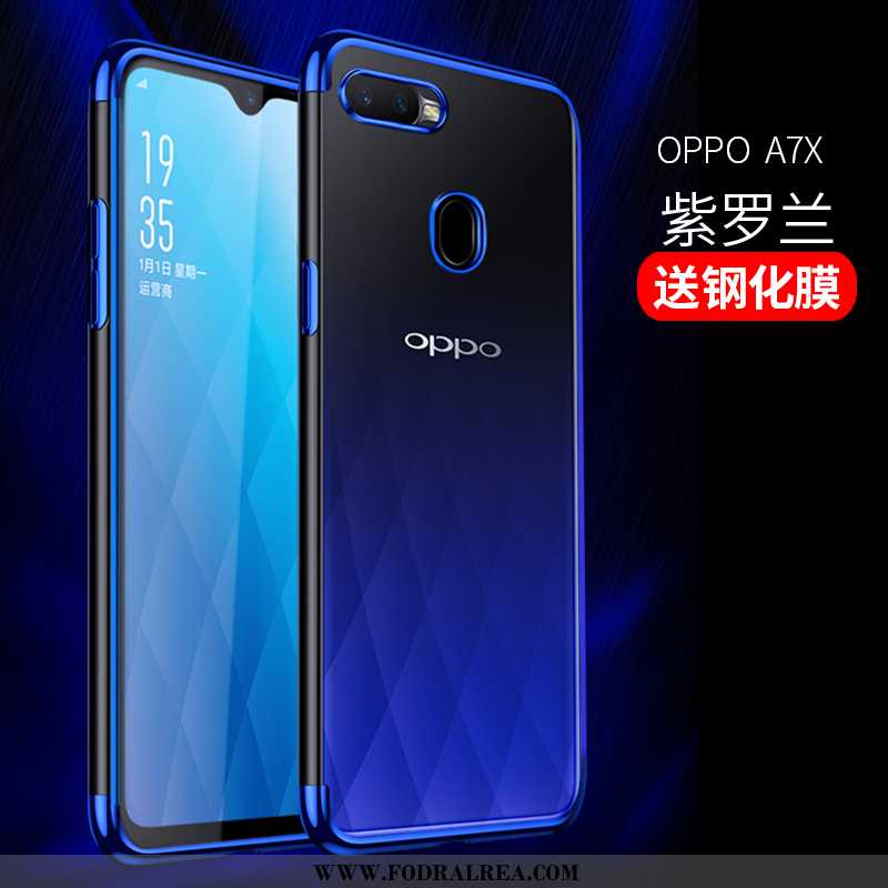 Fodral Oppo Ax7 Skydd Mobil Telefon Blå, Skal Oppo Ax7 Transparent Blå