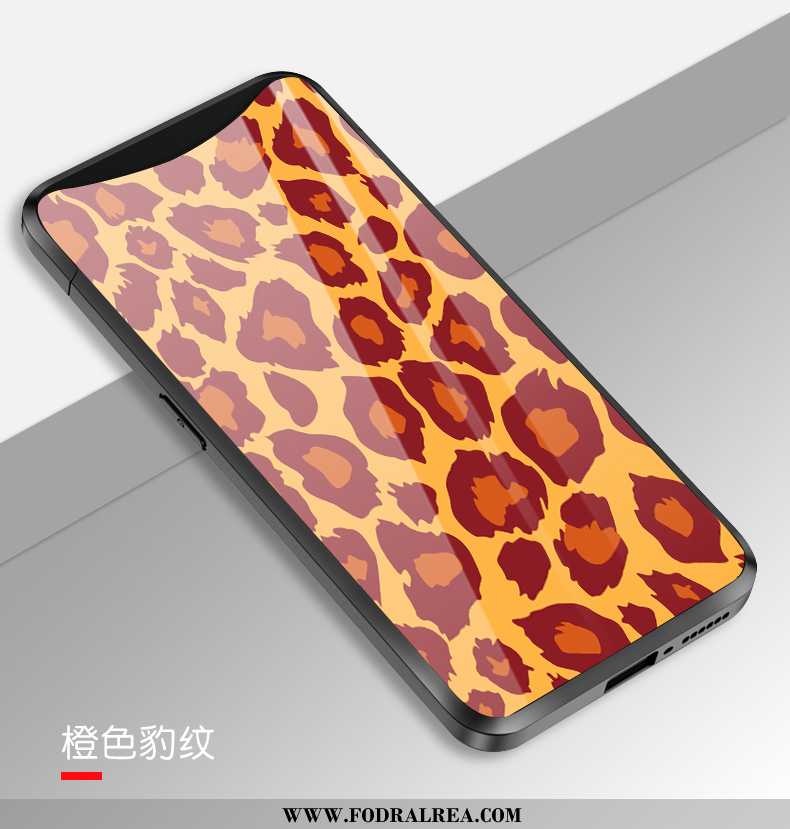 Fodral Oppo Find X Kreativa Mobil Telefon Leopard, Skal Oppo Find X Mönster Skydd Röd