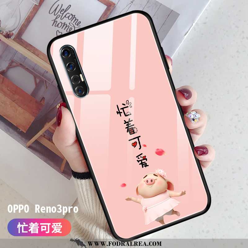 Fodral Oppo Reno 3 Pro Glas Fallskydd Super, Skal Oppo Reno 3 Pro Personlighet Mobil Telefon Grön