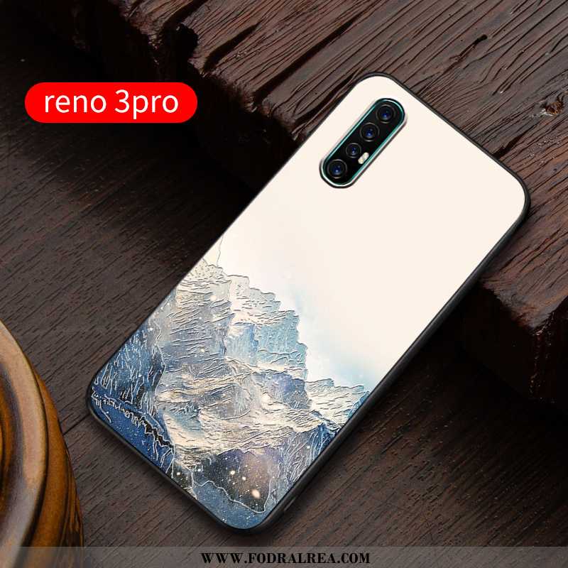 Fodral Oppo Reno 3 Pro Kreativa Tunn Super, Skal Oppo Reno 3 Pro Lättnad Mjuk Blå