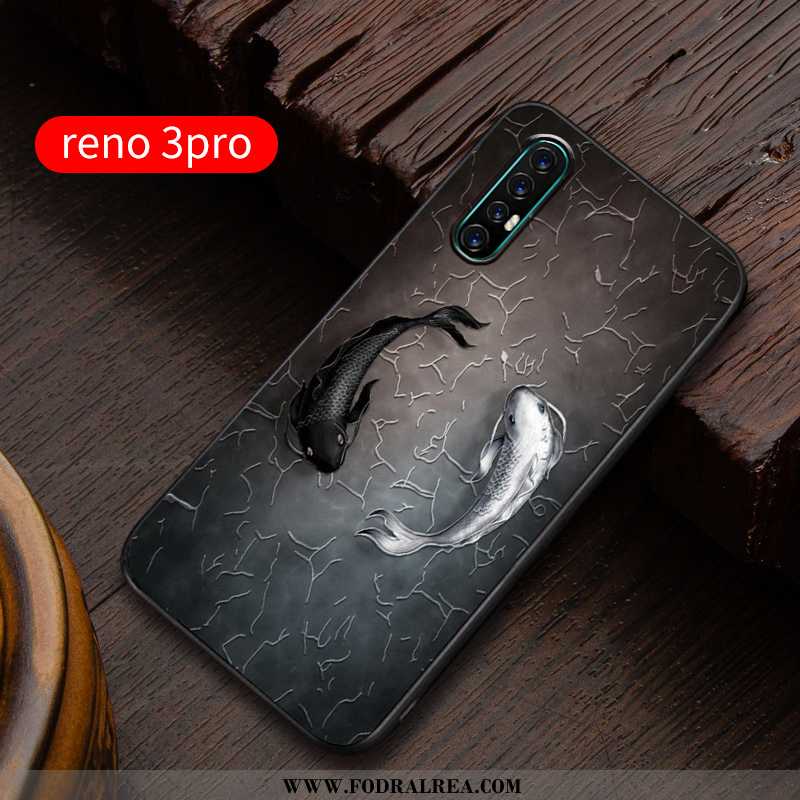 Fodral Oppo Reno 3 Pro Kreativa Tunn Super, Skal Oppo Reno 3 Pro Lättnad Mjuk Blå