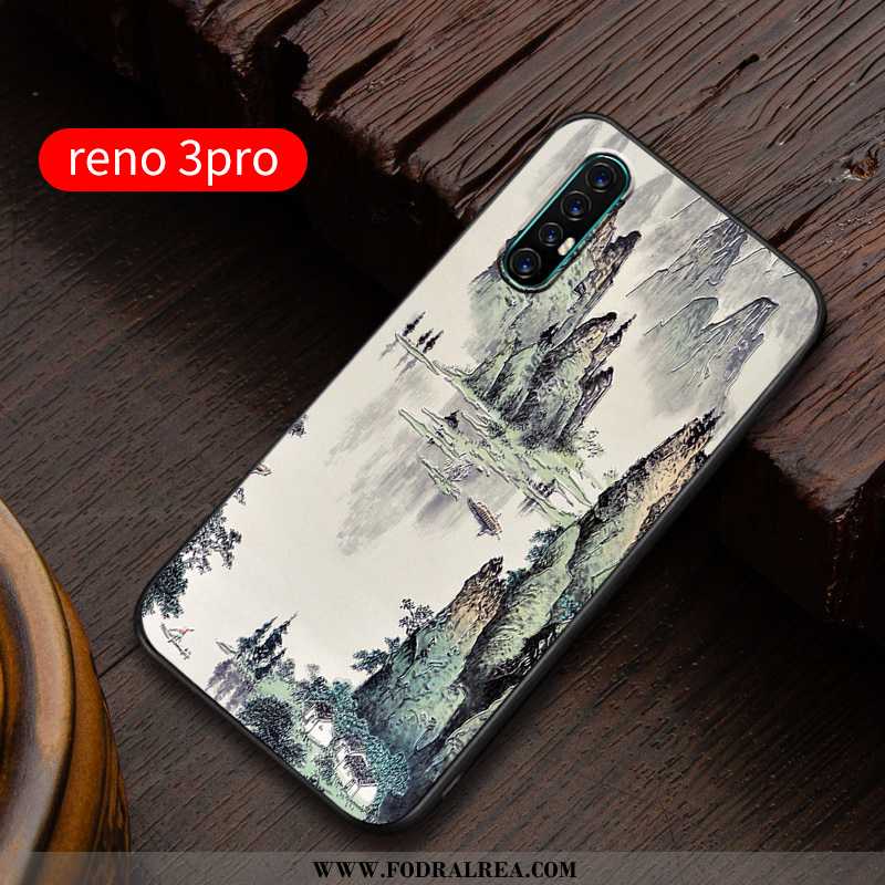 Fodral Oppo Reno 3 Pro Kreativa Tunn Super, Skal Oppo Reno 3 Pro Lättnad Mjuk Blå