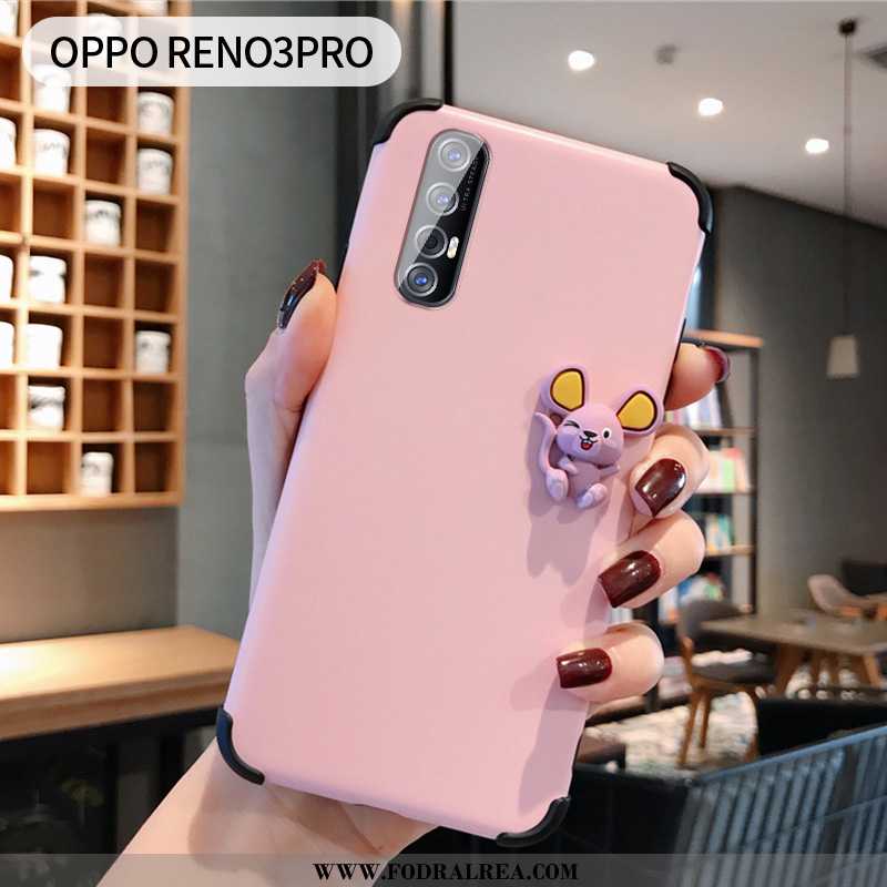 Fodral Oppo Reno 3 Pro Silikon Tredimensionell Fodral, Skal Oppo Reno 3 Pro Skydd Nubuck Blå