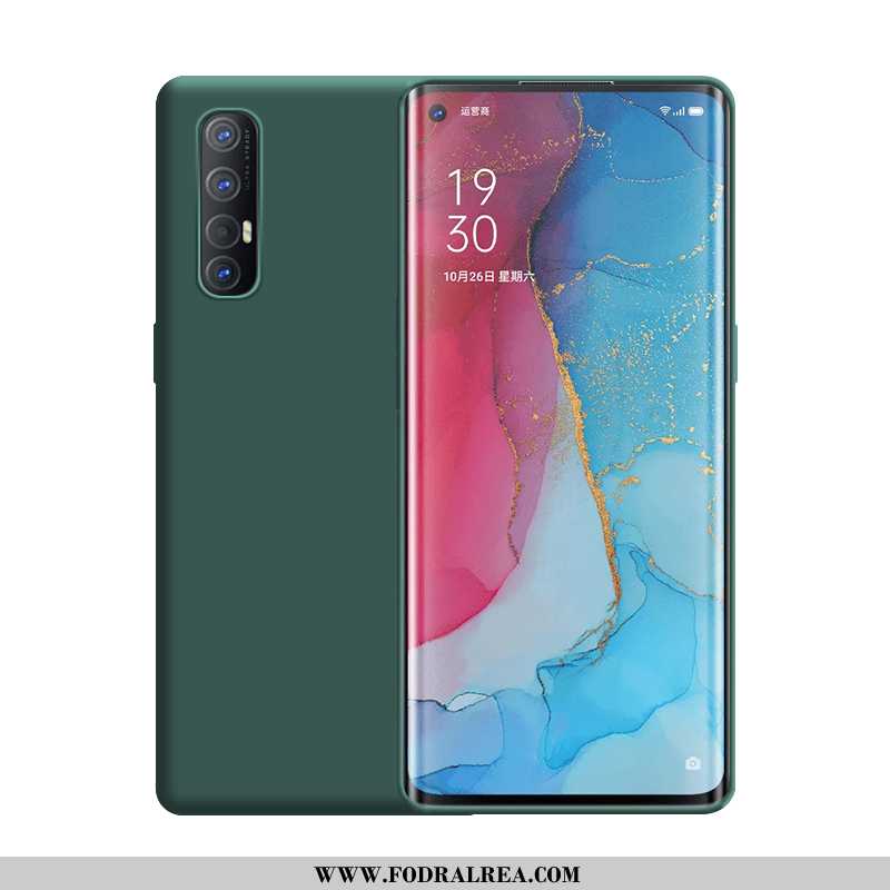 Fodral Oppo Reno 3 Pro Tunn Ny Grön, Skal Oppo Reno 3 Pro Silikon Fallskydd Grön