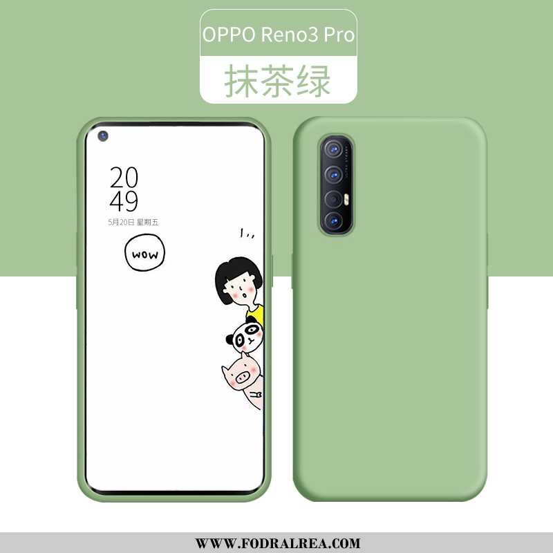 Fodral Oppo Reno 3 Pro Tunn Ny Grön, Skal Oppo Reno 3 Pro Silikon Fallskydd Grön