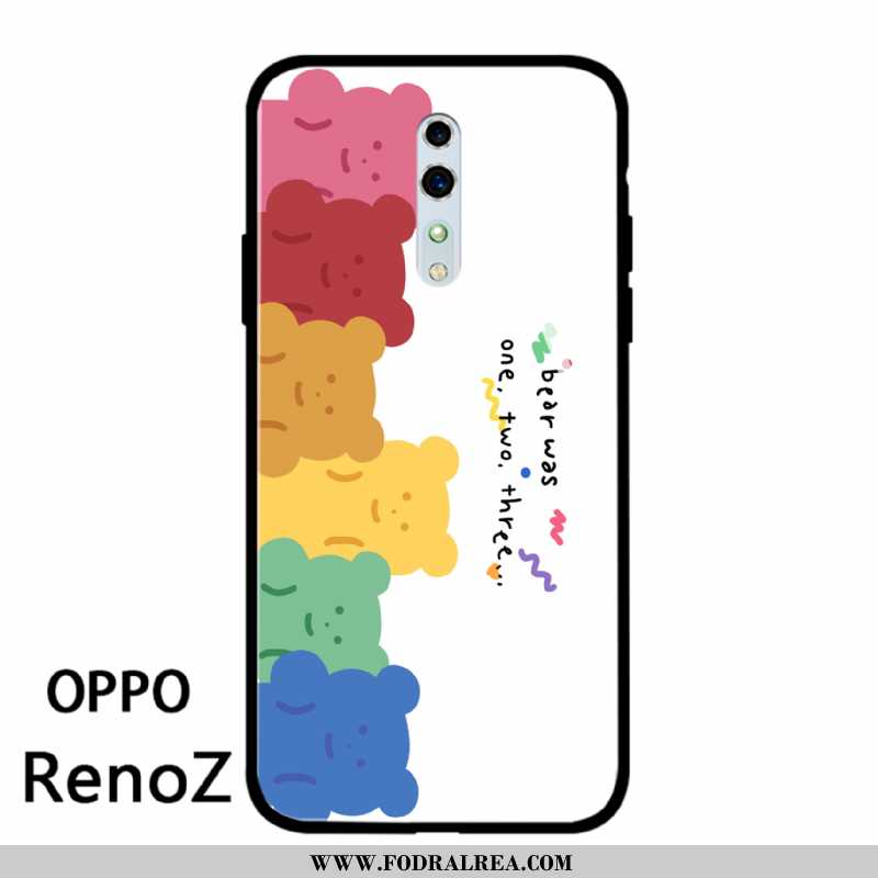 Fodral Oppo Reno Z Tunn All Inclusive Net Red, Skal Oppo Reno Z Mjuk Mobil Telefon Vita