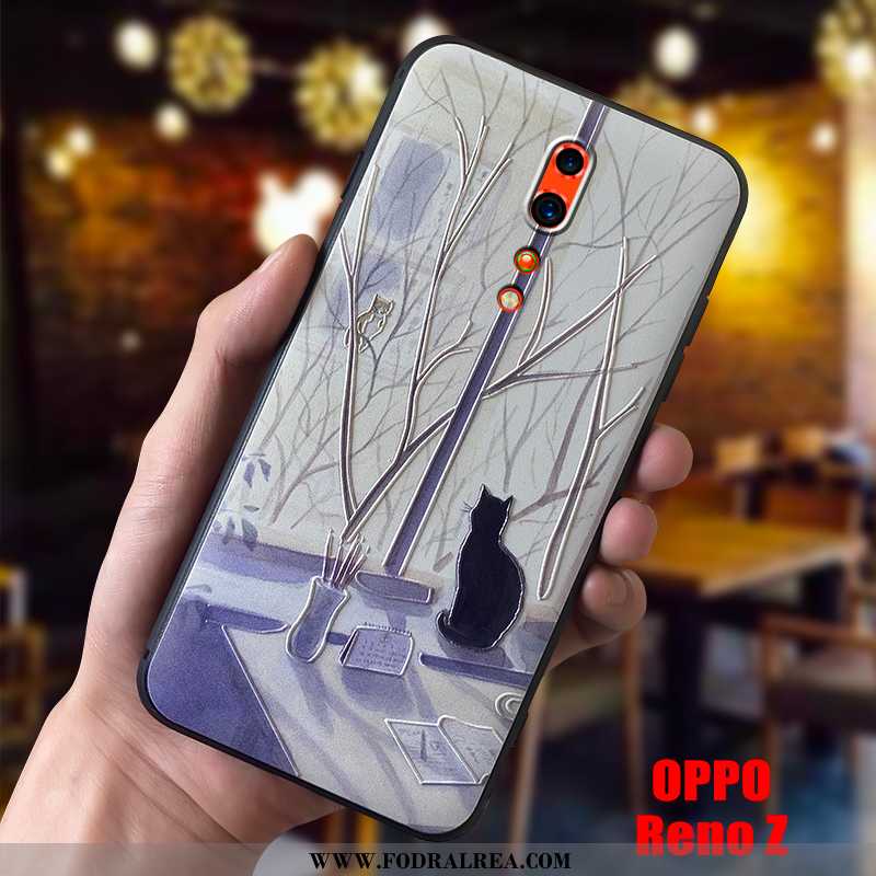 Fodral Oppo Reno Z Tunn Nubuck Vacker, Skal Oppo Reno Z Mjuk Silikon Beige