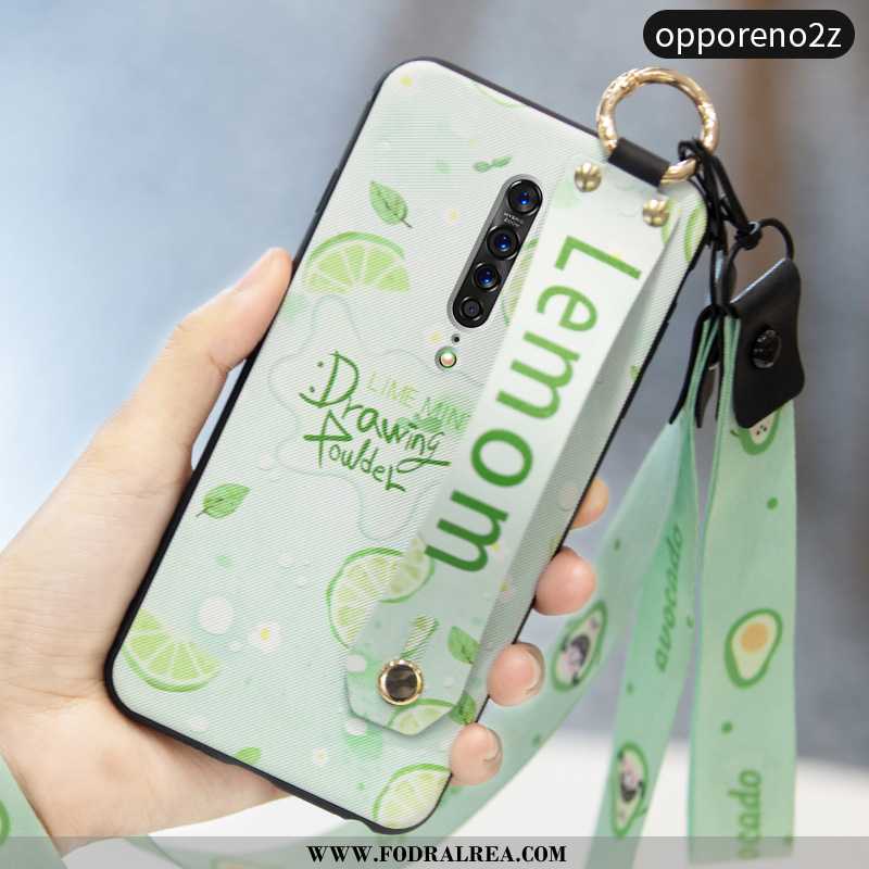 Fodral Oppo Reno2 Z Mjuk Hjärta Kyla, Skal Oppo Reno2 Z Silikon Trend Grön