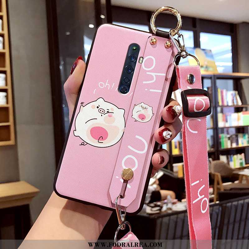 Fodral Oppo Reno2 Z Silikon Nubuck Rosa, Skal Oppo Reno2 Z Skydd Fallskydd Rosa