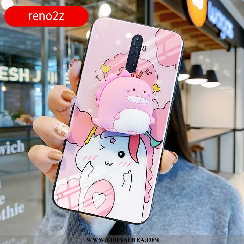 Fodral Oppo Reno2 Z Tecknat Kreativa Spegel, Skal Oppo Reno2 Z Vacker Rosa