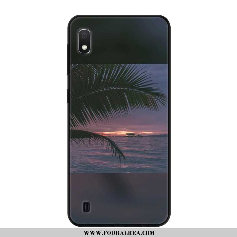 Fodral Samsung Galaxy A10 Kreativa Fallskydd Personlighet, Skal Samsung Galaxy A10 Tecknat Skydd Grö