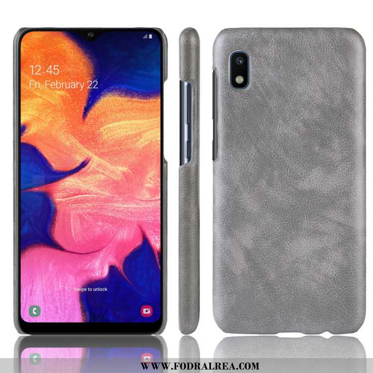 Fodral Samsung Galaxy A10 Skydd Hård Mönster, Skal Samsung Galaxy A10 Läder Litchi Röd