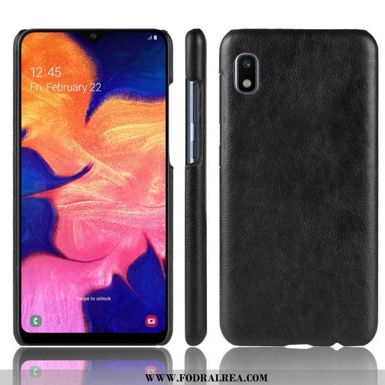 Fodral Samsung Galaxy A10 Skydd Hård Mönster, Skal Samsung Galaxy A10 Läder Litchi Röd