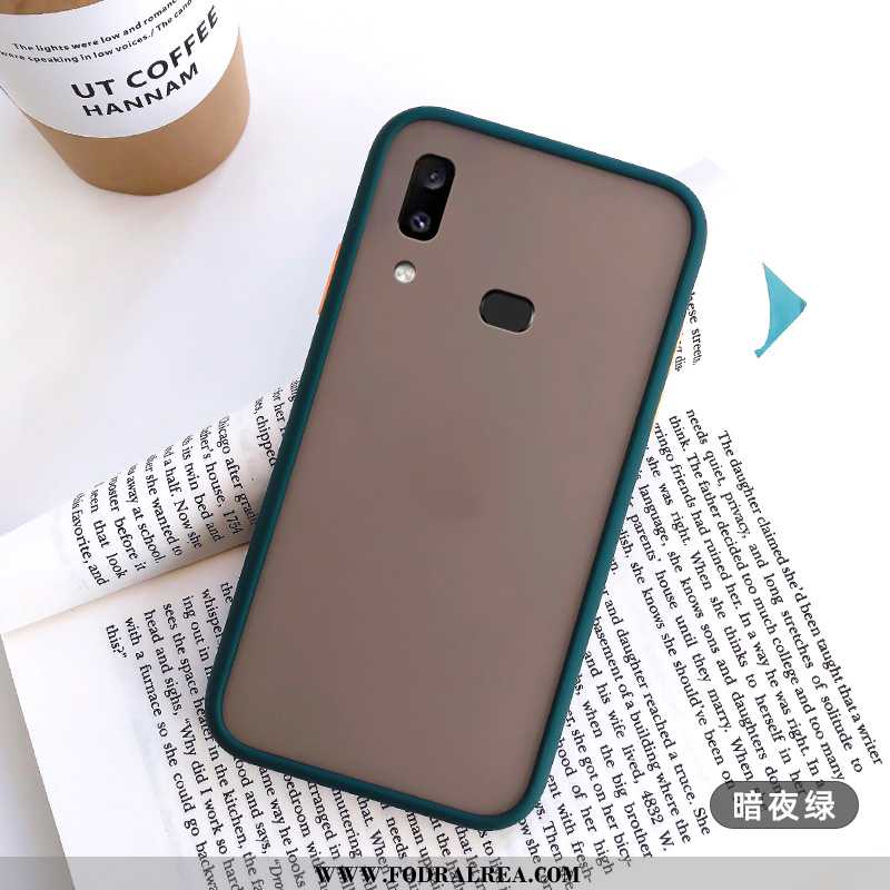 Fodral Samsung Galaxy A10s Nubuck Svart Ny, Skal Samsung Galaxy A10s Personlighet Fallskydd Svarta