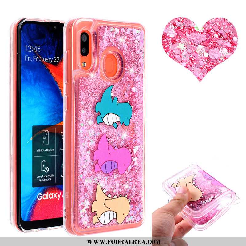 Fodral Samsung Galaxy A20e Rosa Kvicksand Fodral, Skal Samsung Galaxy A20e Stjärna