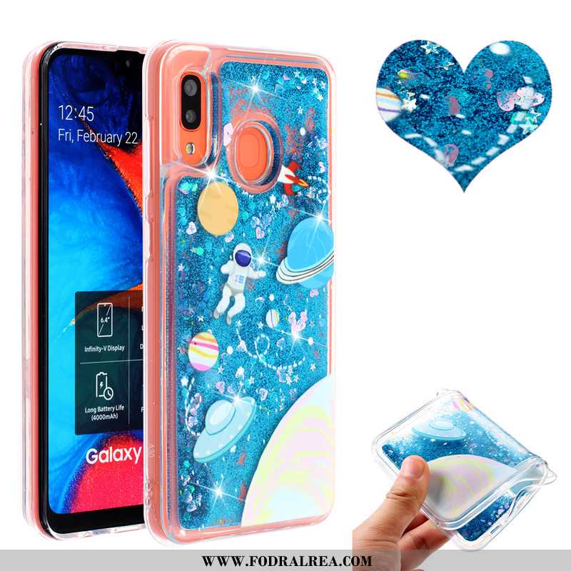 Fodral Samsung Galaxy A20e Rosa Kvicksand Fodral, Skal Samsung Galaxy A20e Stjärna