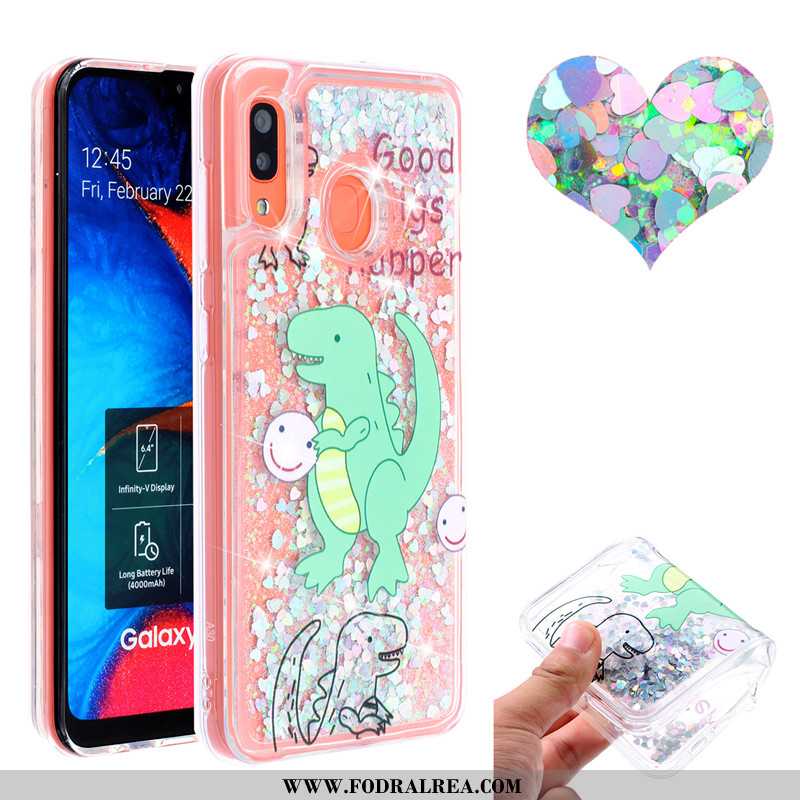 Fodral Samsung Galaxy A20e Rosa Kvicksand Fodral, Skal Samsung Galaxy A20e Stjärna