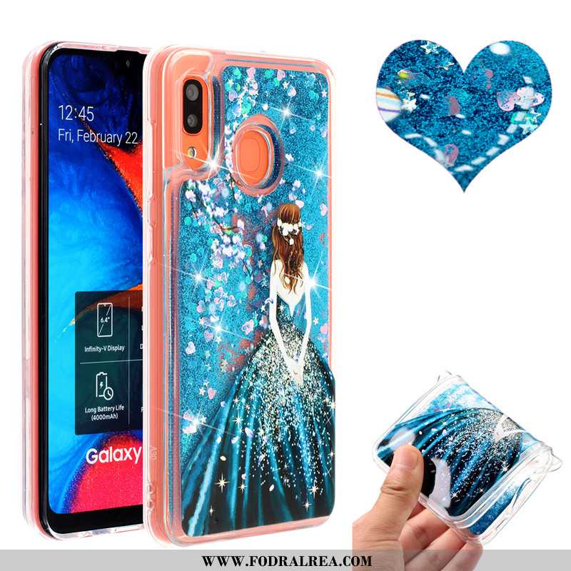 Fodral Samsung Galaxy A20e Rosa Kvicksand Fodral, Skal Samsung Galaxy A20e Stjärna