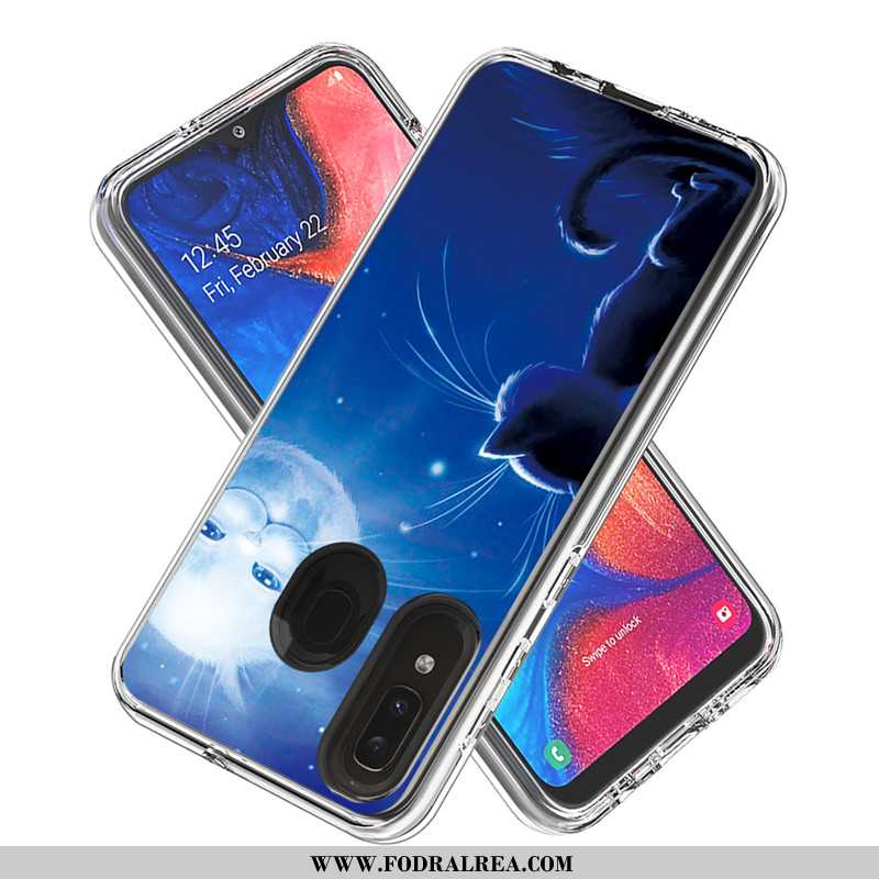 Fodral Samsung Galaxy A20e Tecknat Skal Stjärna, Samsung Galaxy A20e Kort Mobil Telefon Vita