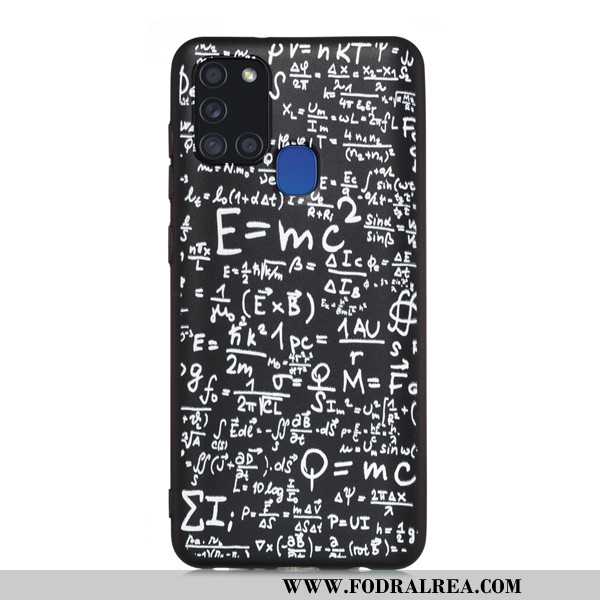 Fodral Samsung Galaxy A21s Nubuck Skal All Inclusive, Samsung Galaxy A21s Tecknat Svarta