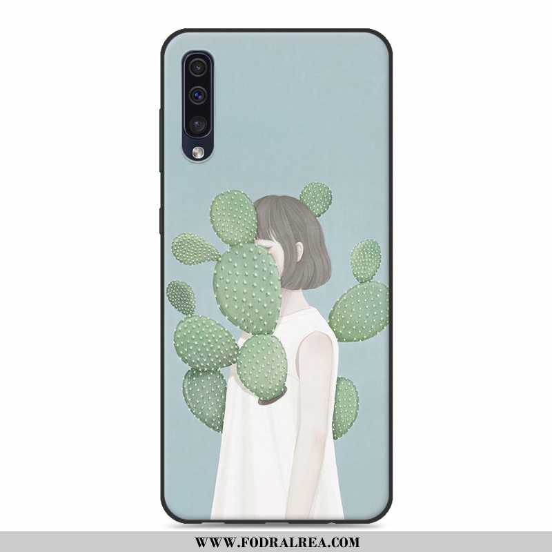 Fodral Samsung Galaxy A50 Mjuk Kreativa Fallskydd, Skal Samsung Galaxy A50 Silikon Liten Vita