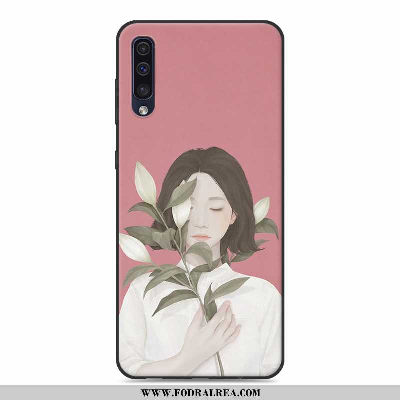 Fodral Samsung Galaxy A50 Mjuk Kreativa Fallskydd, Skal Samsung Galaxy A50 Silikon Liten Vita