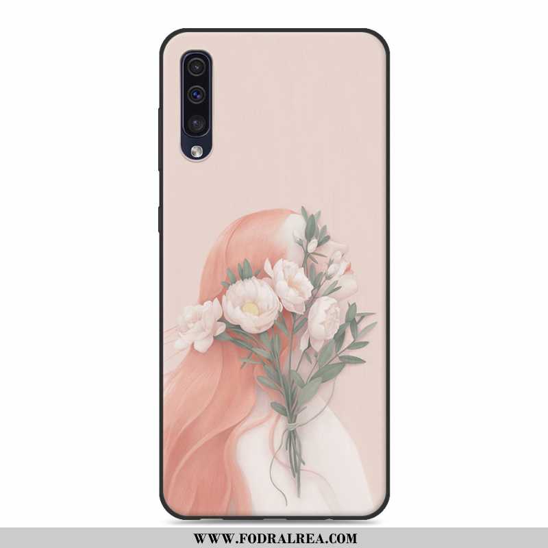 Fodral Samsung Galaxy A50 Mjuk Kreativa Fallskydd, Skal Samsung Galaxy A50 Silikon Liten Vita