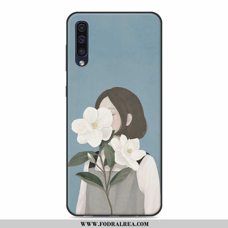 Fodral Samsung Galaxy A50 Mjuk Kreativa Fallskydd, Skal Samsung Galaxy A50 Silikon Liten Vita