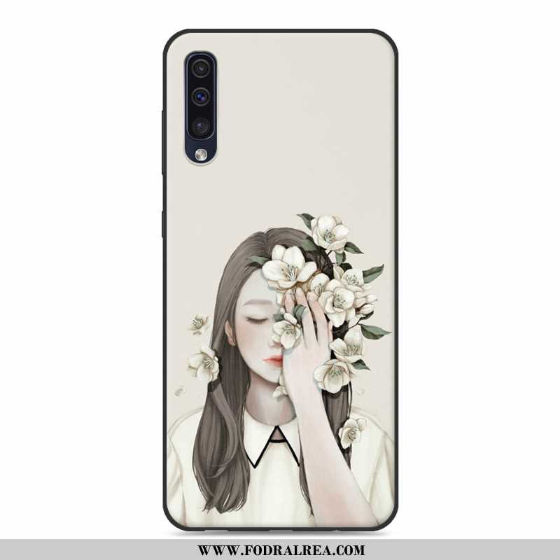 Fodral Samsung Galaxy A50 Mjuk Kreativa Fallskydd, Skal Samsung Galaxy A50 Silikon Liten Vita