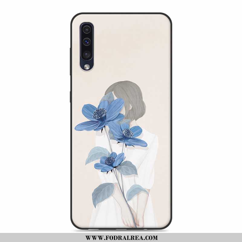 Fodral Samsung Galaxy A50 Mjuk Kreativa Fallskydd, Skal Samsung Galaxy A50 Silikon Liten Vita