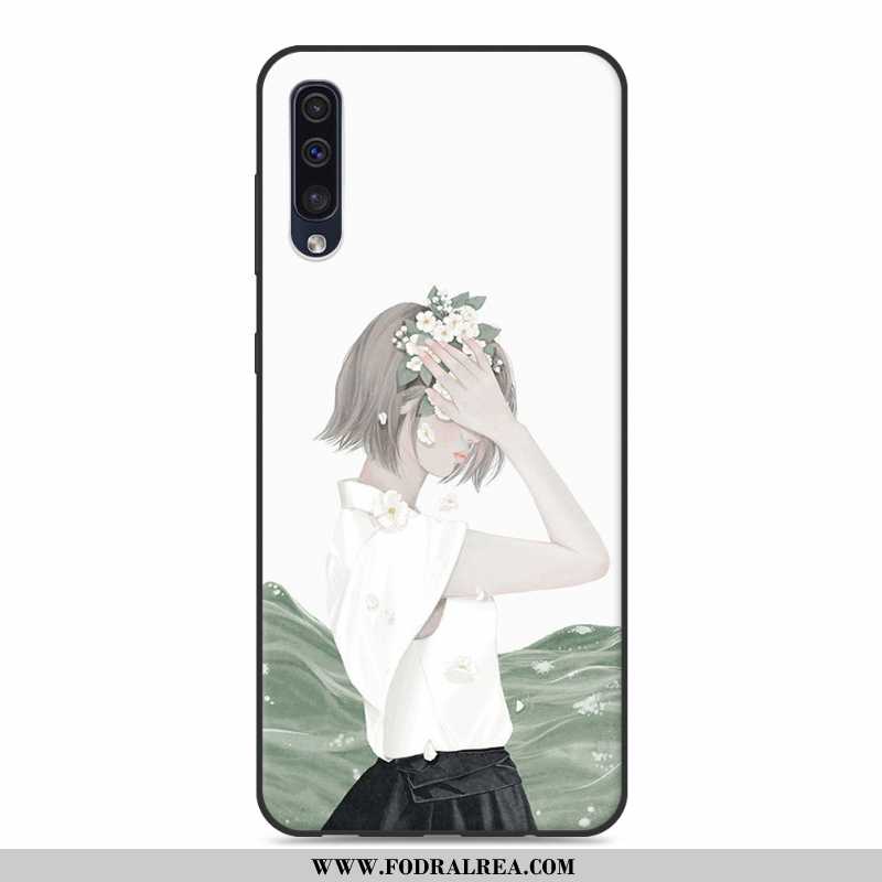 Fodral Samsung Galaxy A50 Mjuk Kreativa Fallskydd, Skal Samsung Galaxy A50 Silikon Liten Vita