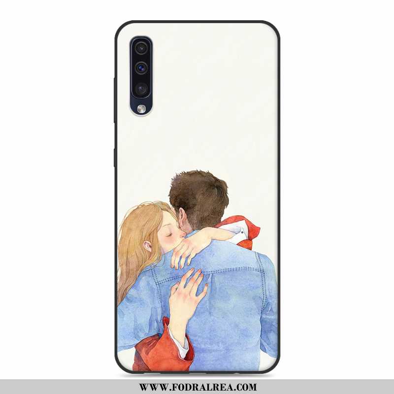 Fodral Samsung Galaxy A50 Mjuk Kreativa Fallskydd, Skal Samsung Galaxy A50 Silikon Liten Vita