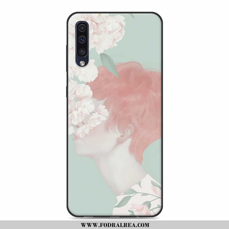 Fodral Samsung Galaxy A50 Mjuk Kreativa Fallskydd, Skal Samsung Galaxy A50 Silikon Liten Vita