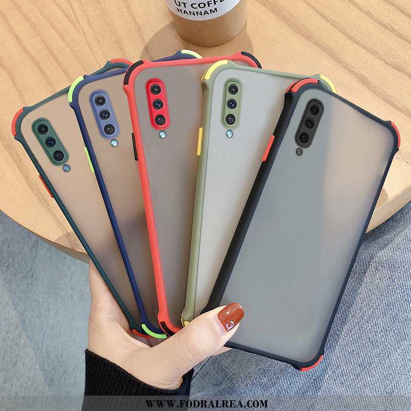 Fodral Samsung Galaxy A50 Nubuck Mobil Telefon Mjuk, Skal Samsung Galaxy A50 Super Skydd Grön