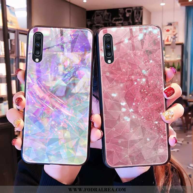 Fodral Samsung Galaxy A50s Stjärna Diamantform Rosa, Skal Samsung Galaxy A50s Mobil Telefon Rosa