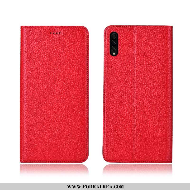 Fodral Samsung Galaxy A50s Äkta Läder Ny Nubuck, Skal Samsung Galaxy A50s Trend Silikon Khaki