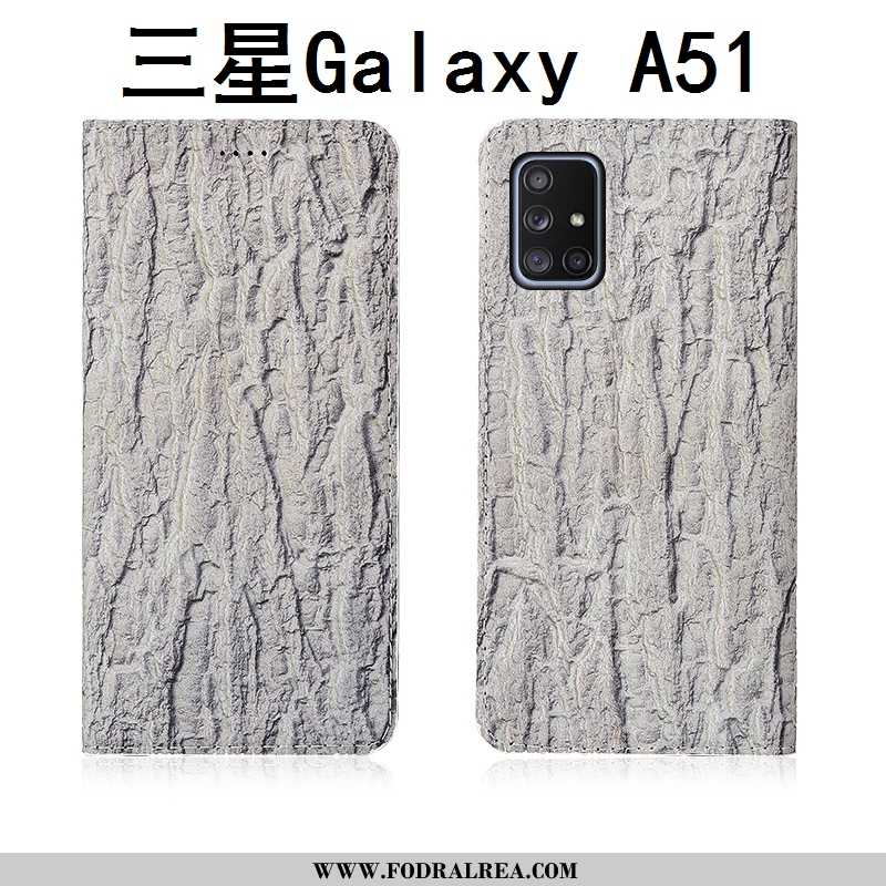 Fodral Samsung Galaxy A51 Silikon Fallskydd Stjärna, Skal Samsung Galaxy A51 Skydd Läder Svarta