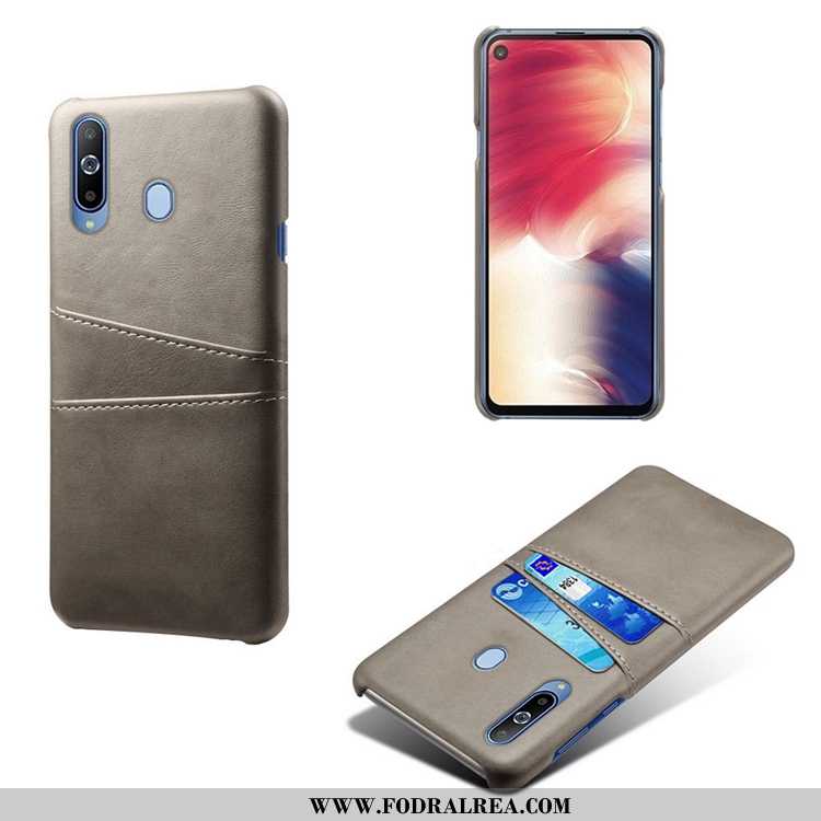 Fodral Samsung Galaxy A60 Läder Cow Gul, Skal Samsung Galaxy A60 Mönster Gul