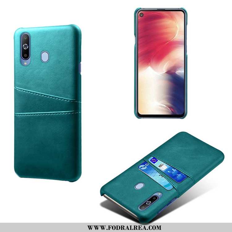 Fodral Samsung Galaxy A60 Läder Cow Gul, Skal Samsung Galaxy A60 Mönster Gul