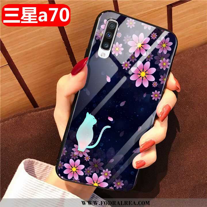 Fodral Samsung Galaxy A70 Glas British, Skal Samsung Galaxy A70 Mode Mobil Telefon Svarta