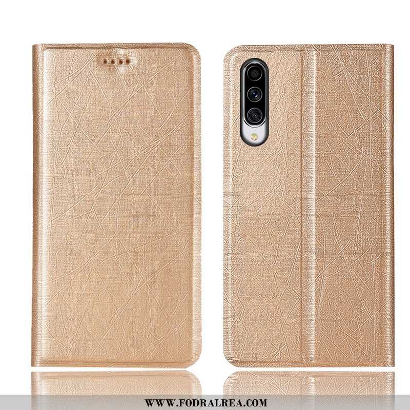 Fodral Samsung Galaxy A70s Skydd Skal Fallskydd, Samsung Galaxy A70s Läderfodral Mönster Guld