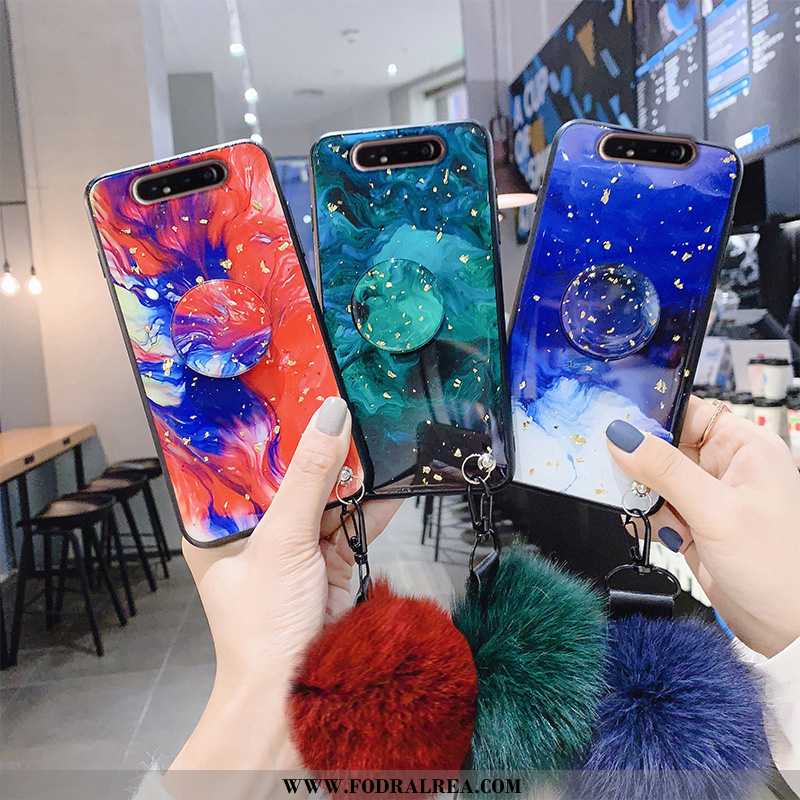 Fodral Samsung Galaxy A80 Silikon Blå Fallskydd, Skal Samsung Galaxy A80 Mjuk Mobil Telefon