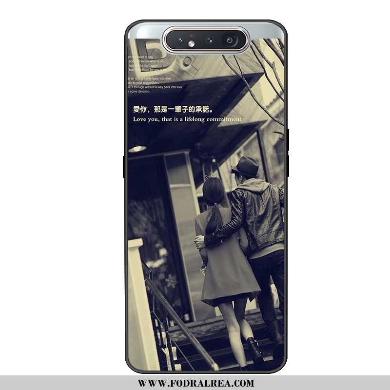 Fodral Samsung Galaxy A80 Silikon Fallskydd, Skal Samsung Galaxy A80 Skydd Mobil Telefon Grön