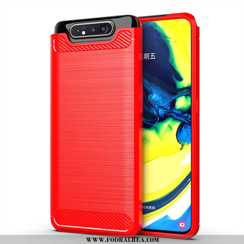 Fodral Samsung Galaxy A80 Silikon Mobil Telefon Mjuk, Skal Samsung Galaxy A80 Skydd Mönster Röd