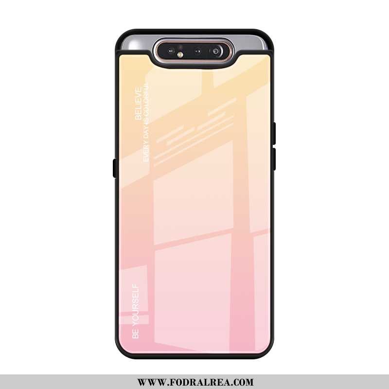 Fodral Samsung Galaxy A80 Skydd Purpur Skal, Skal Samsung Galaxy A80 Glas Fallskydd Lila