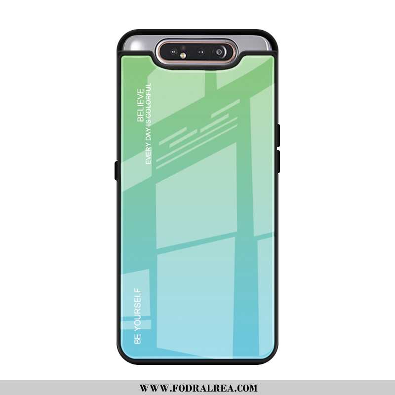 Fodral Samsung Galaxy A80 Skydd Purpur Skal, Skal Samsung Galaxy A80 Glas Fallskydd Lila