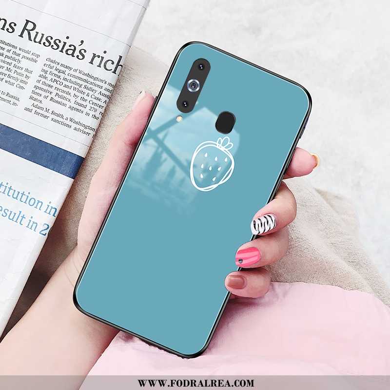 Fodral Samsung Galaxy A8s Glas Stjärna Ny, Skal Samsung Galaxy A8s Hård Röd