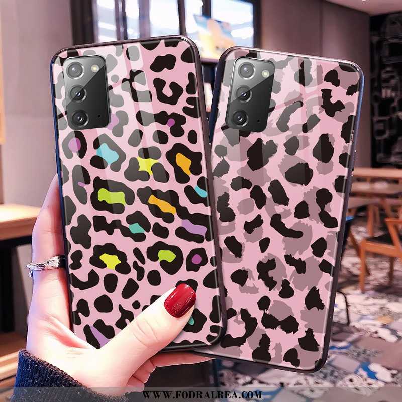 Fodral Samsung Galaxy Note20 Skydd Leopard Trend, Skal Samsung Galaxy Note20 Glas All Inclusive Rosa